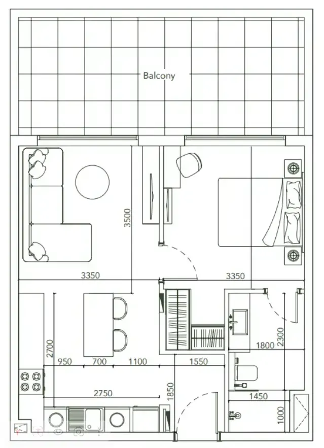 1 bed