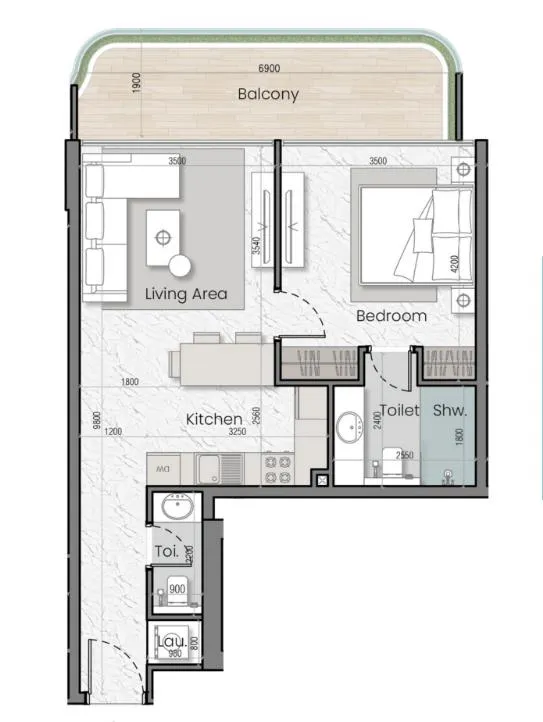 1 bed