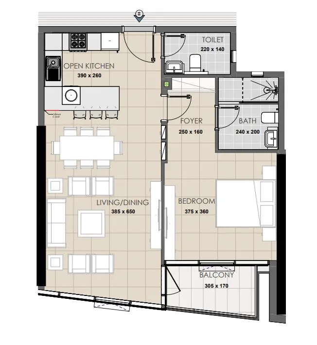 1 bed