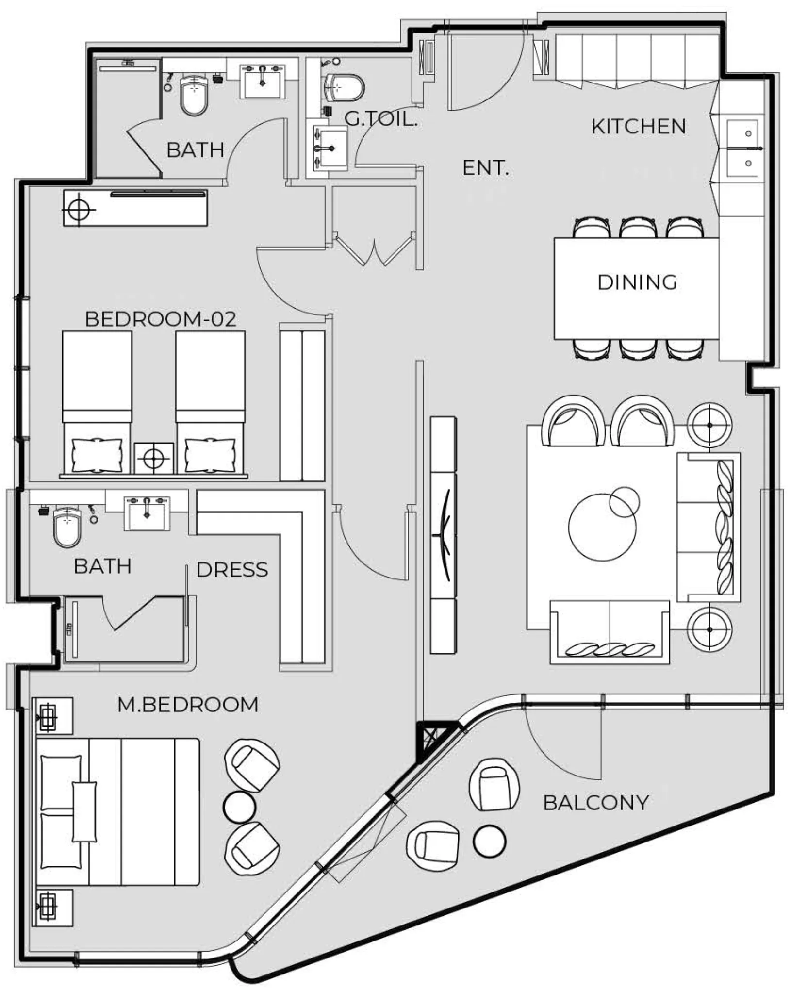 2 bed