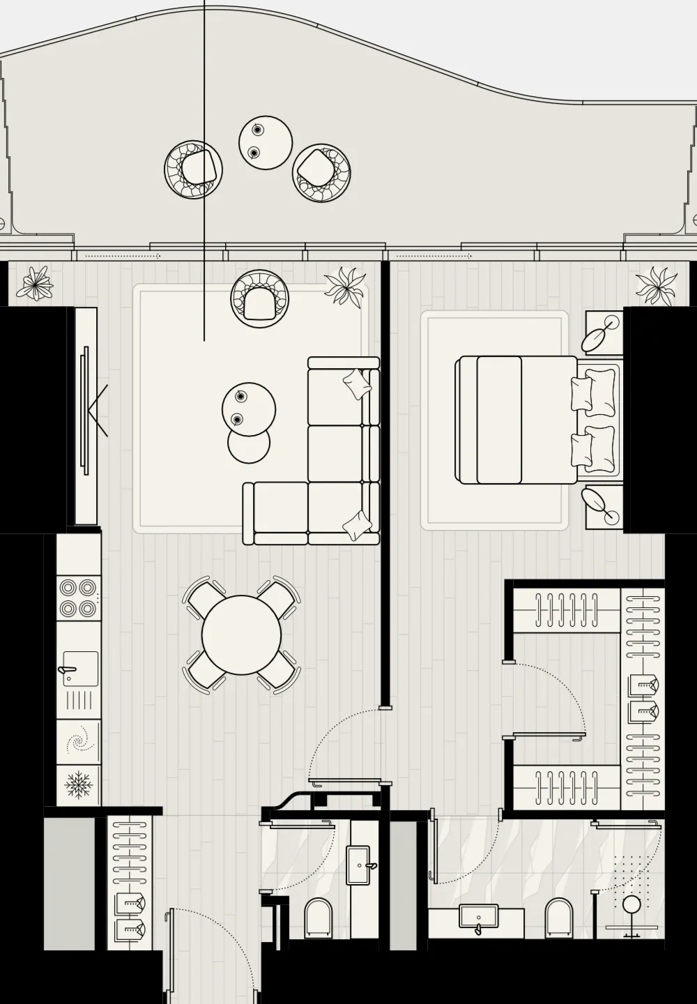 1 bed