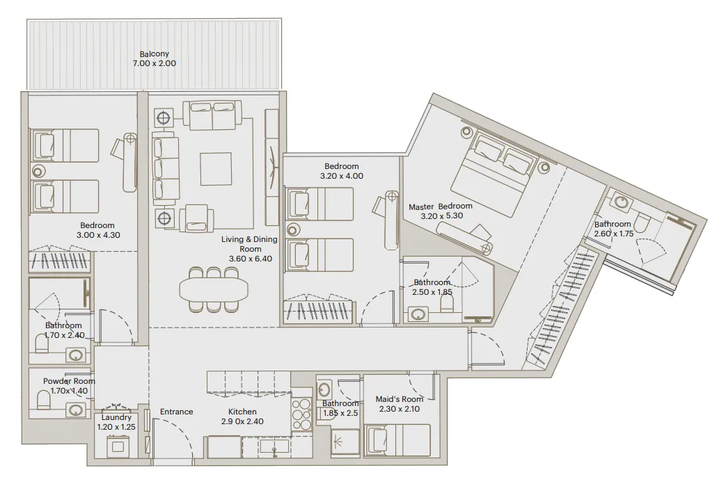 3 bed