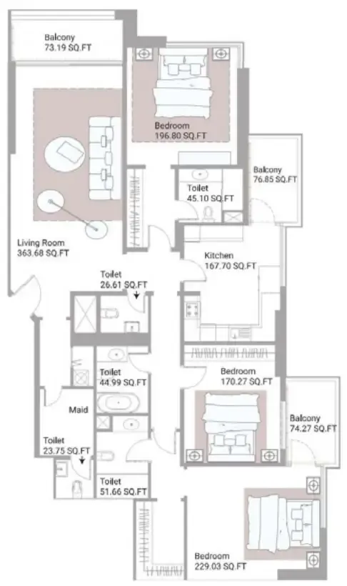 3 bed