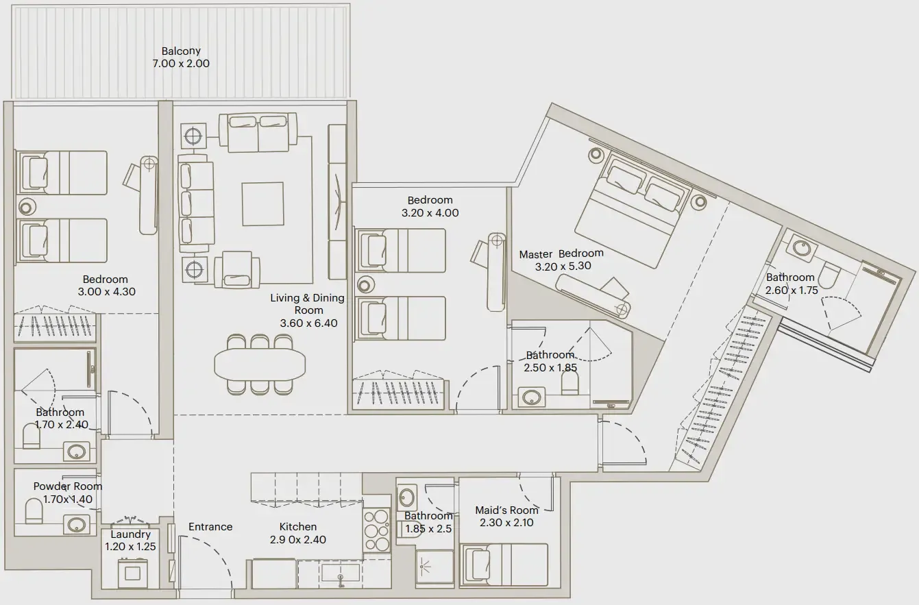 3 bed