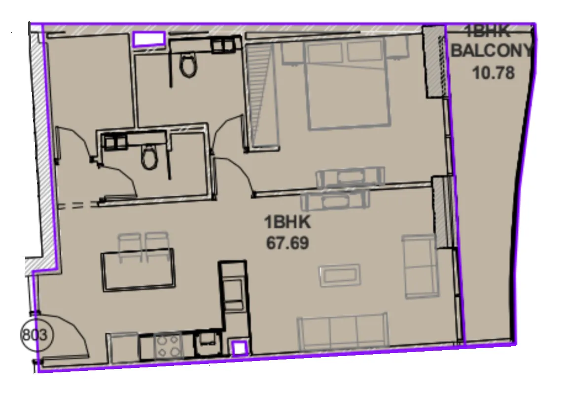 1 bed