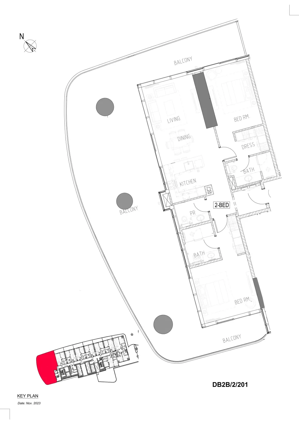 2 bed