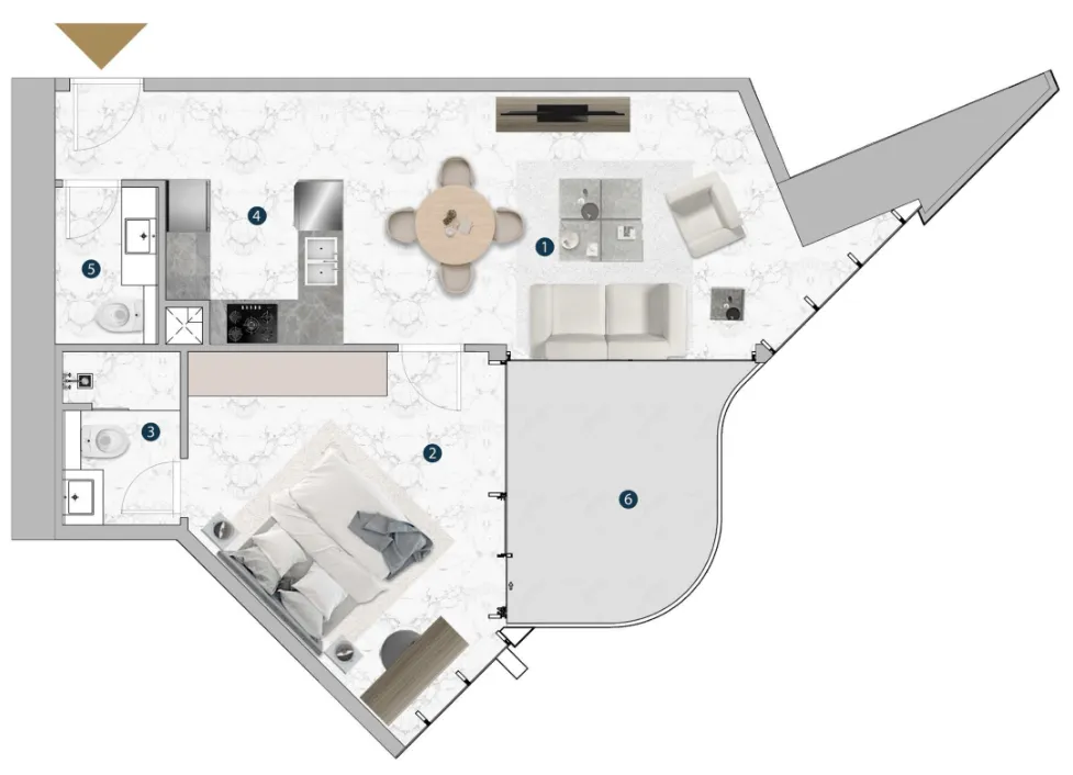 1 bed