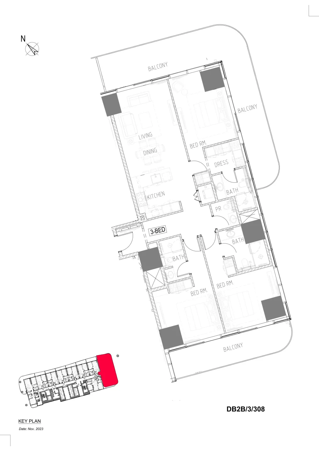 3 bed
