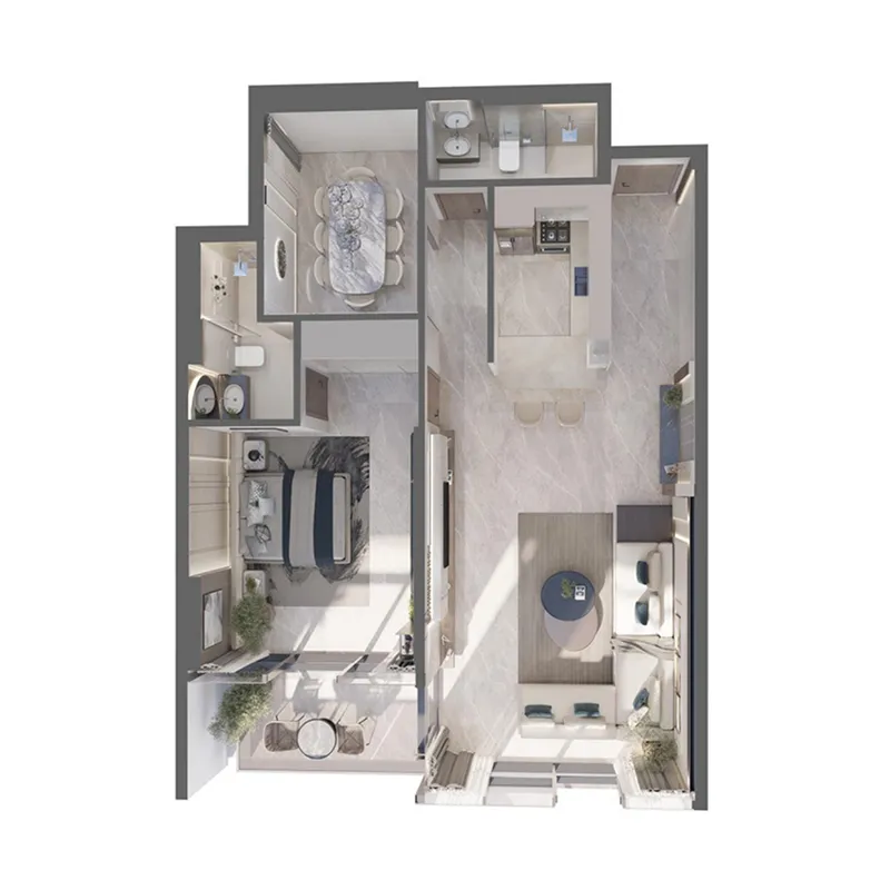 1 bed