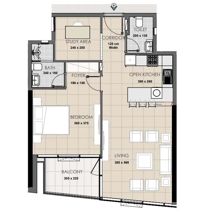 1 bed