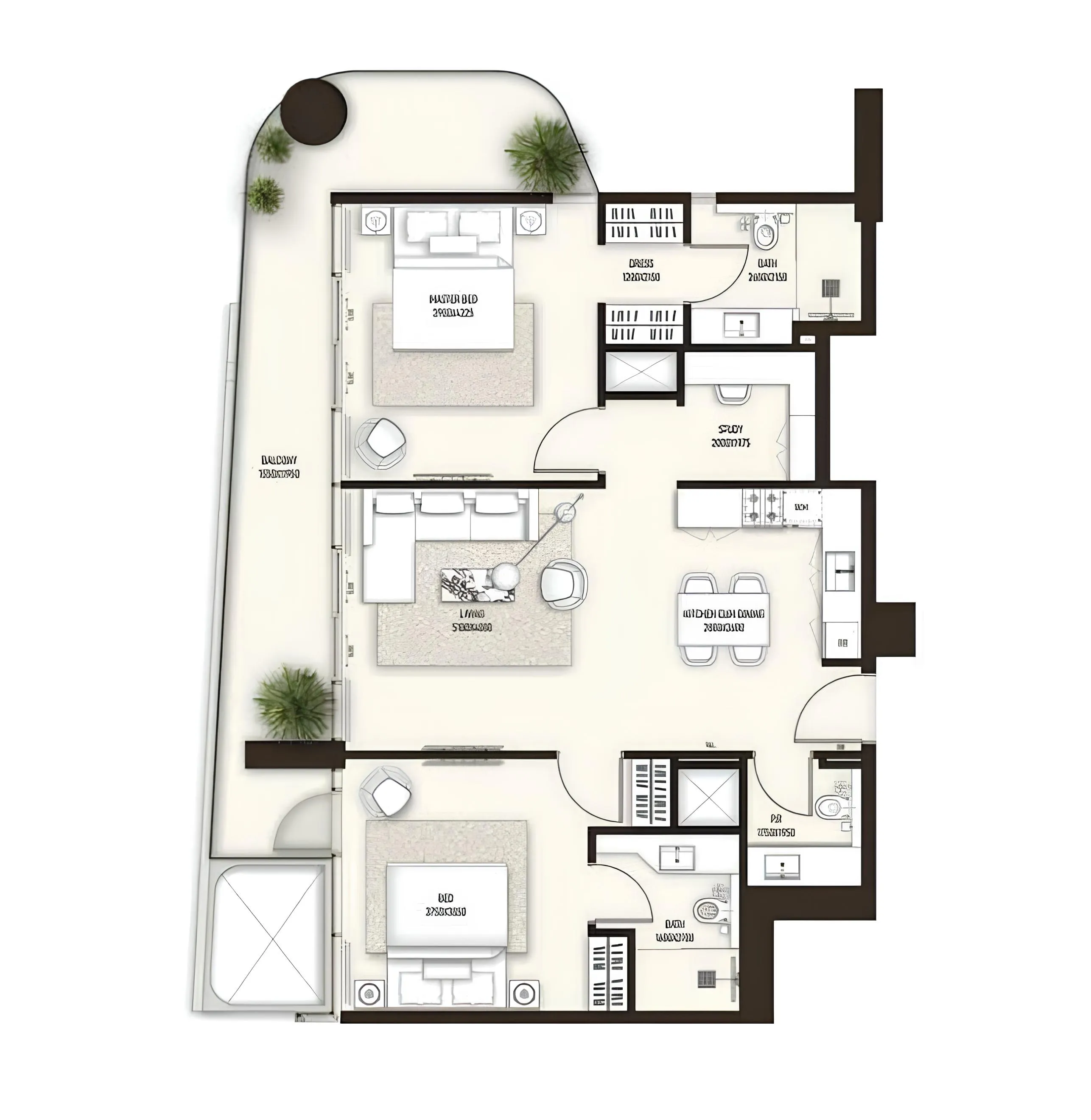 2 bed