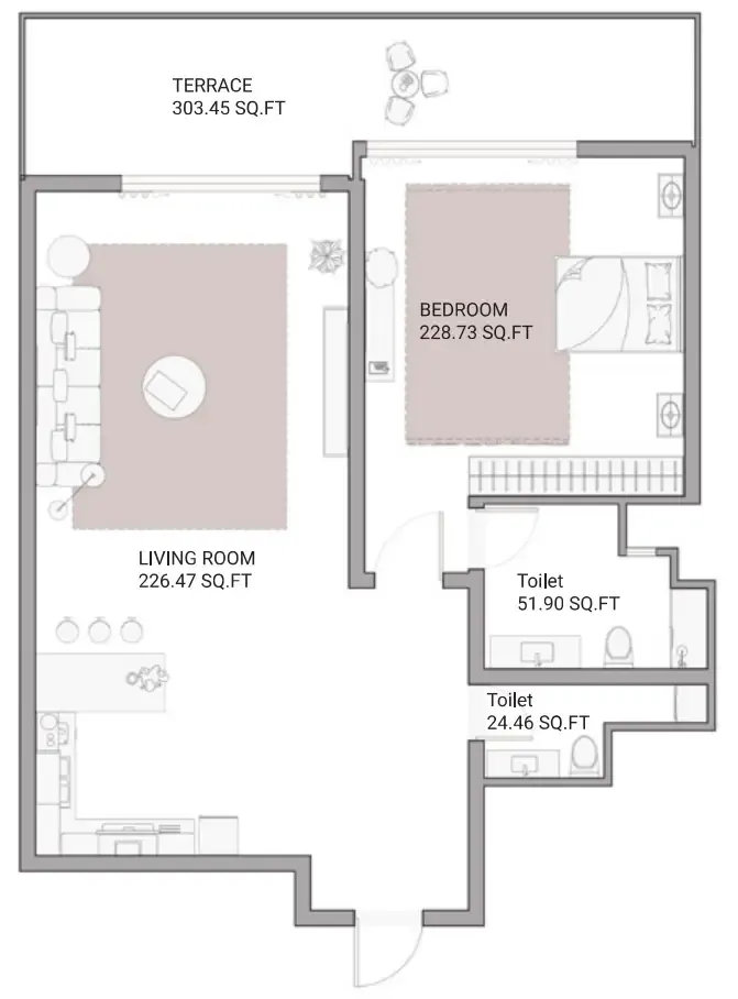 1 bed