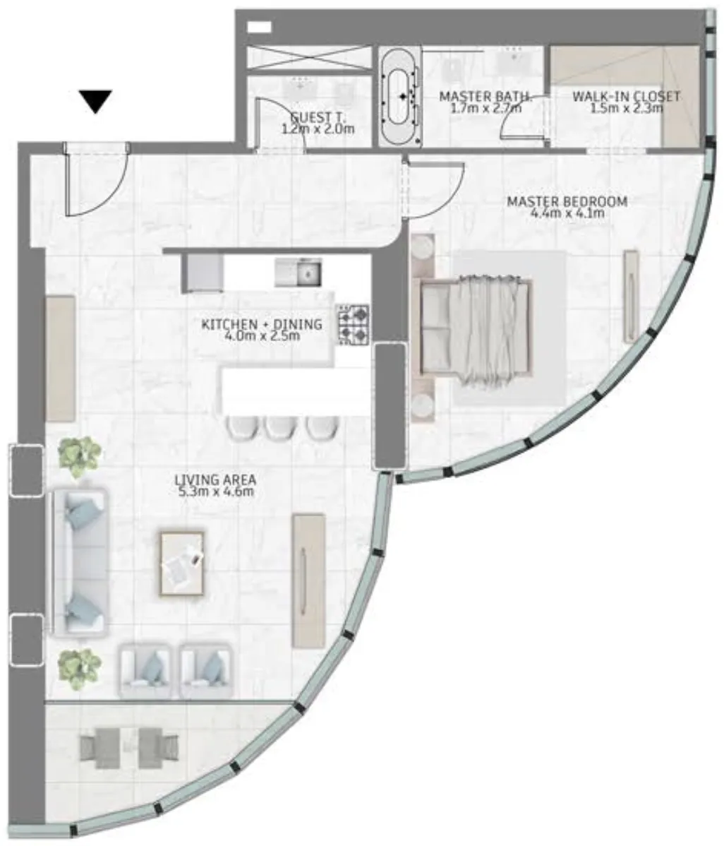 1 bed