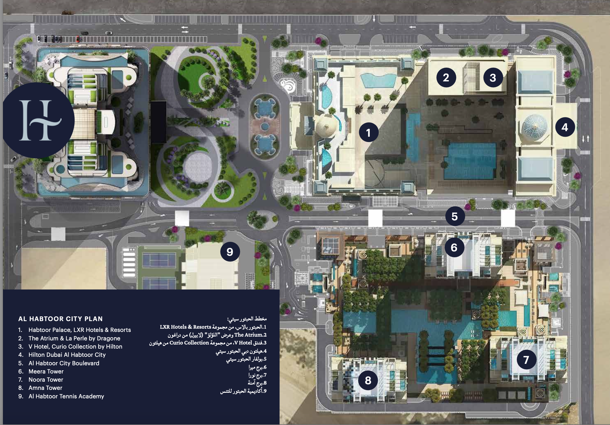 Al Habtoor Tower master plan
