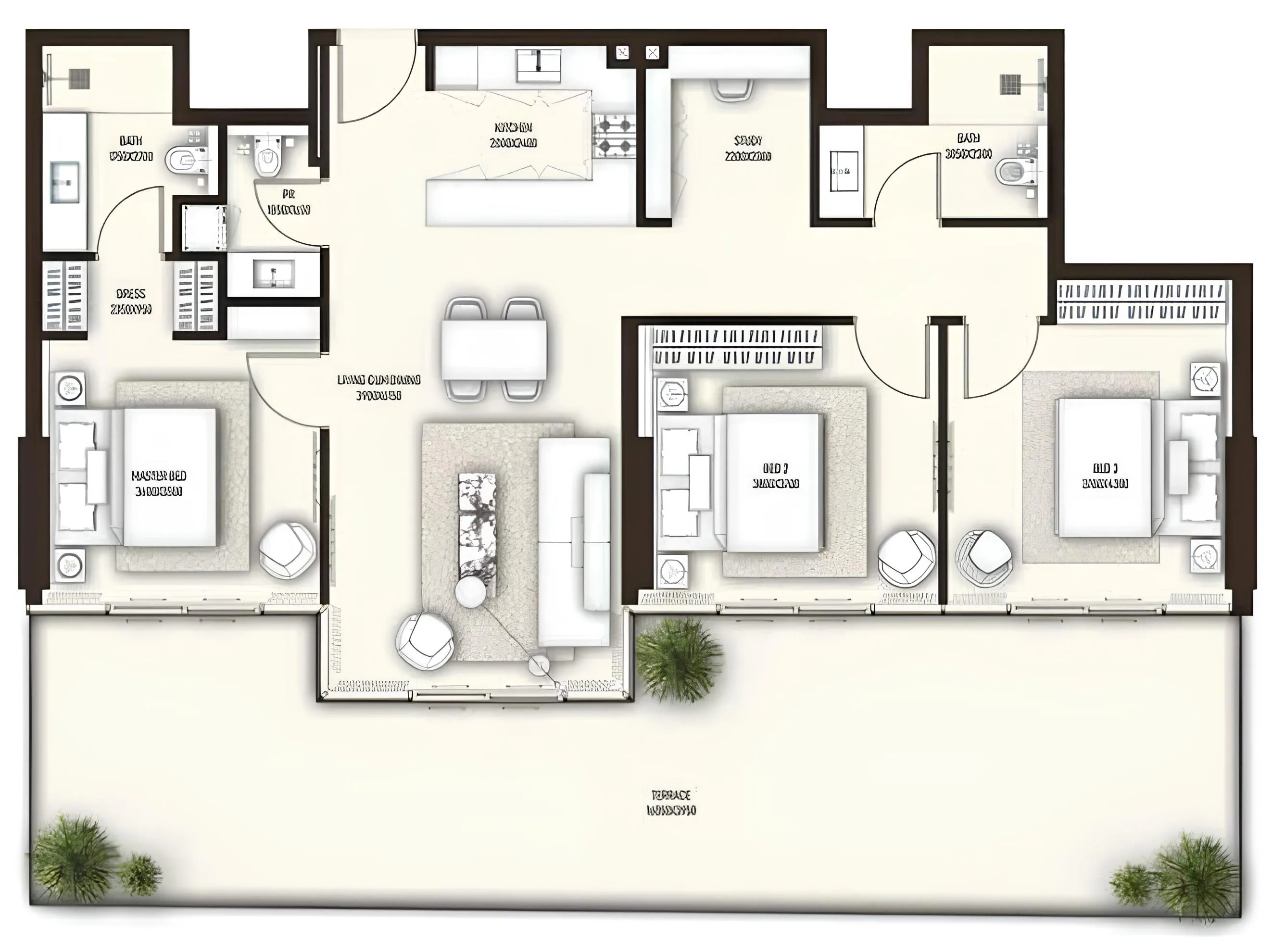 3 bed