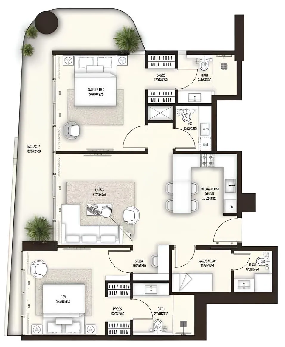 2 bed