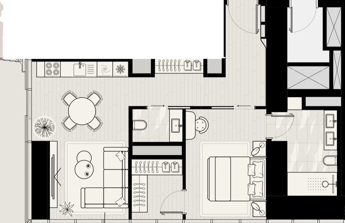 1 bed
