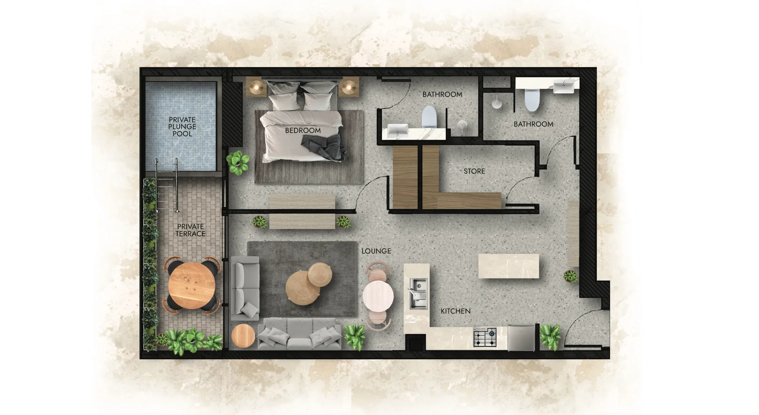 1 bed