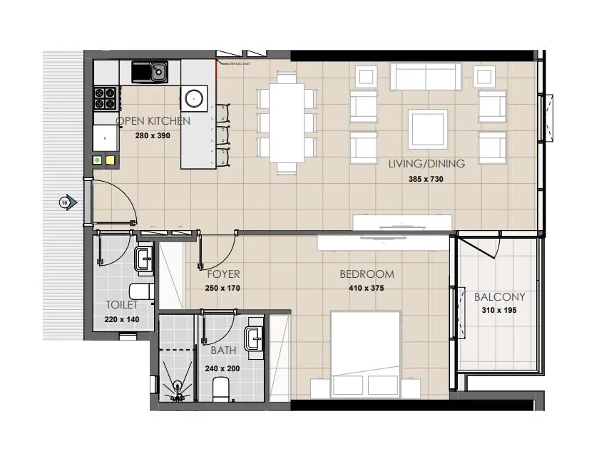 1 bed
