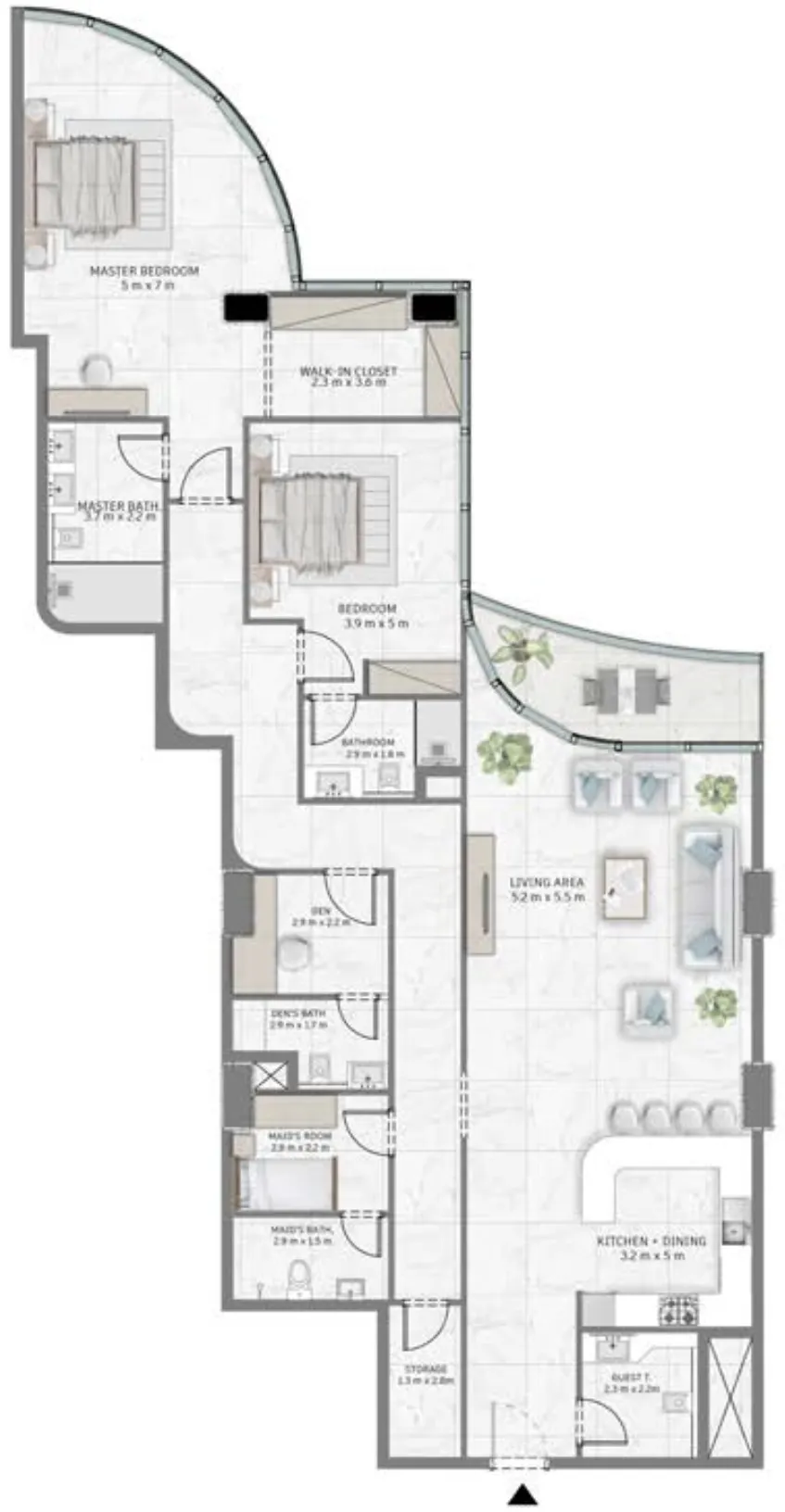 3 bed