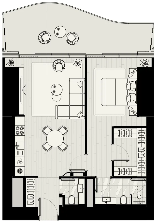 1 bed