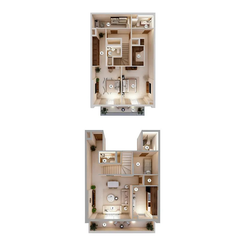 2 bed