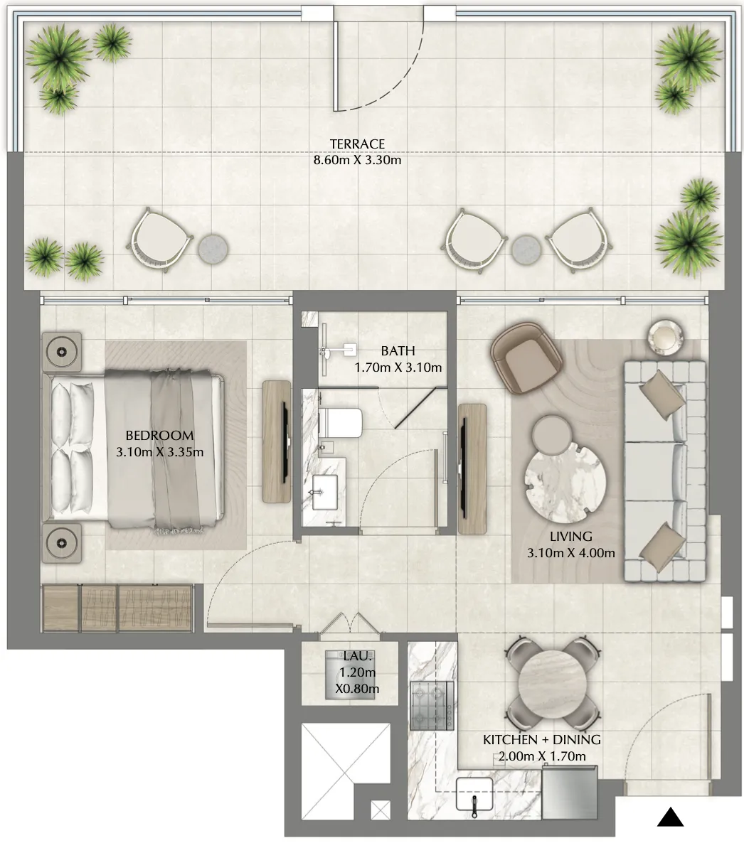 1 bed