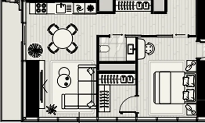 1 bed