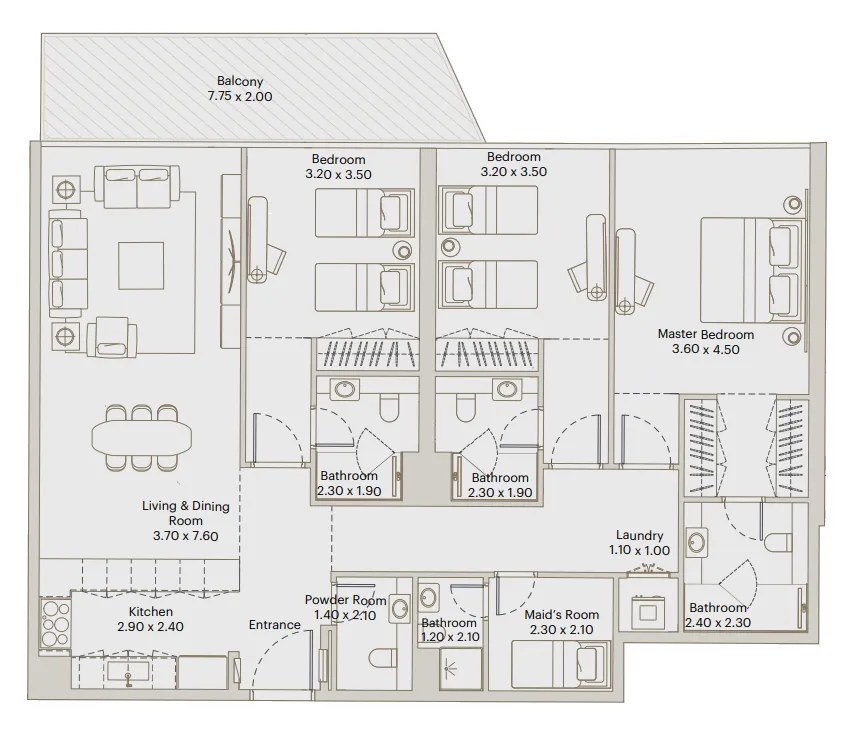 3 bed