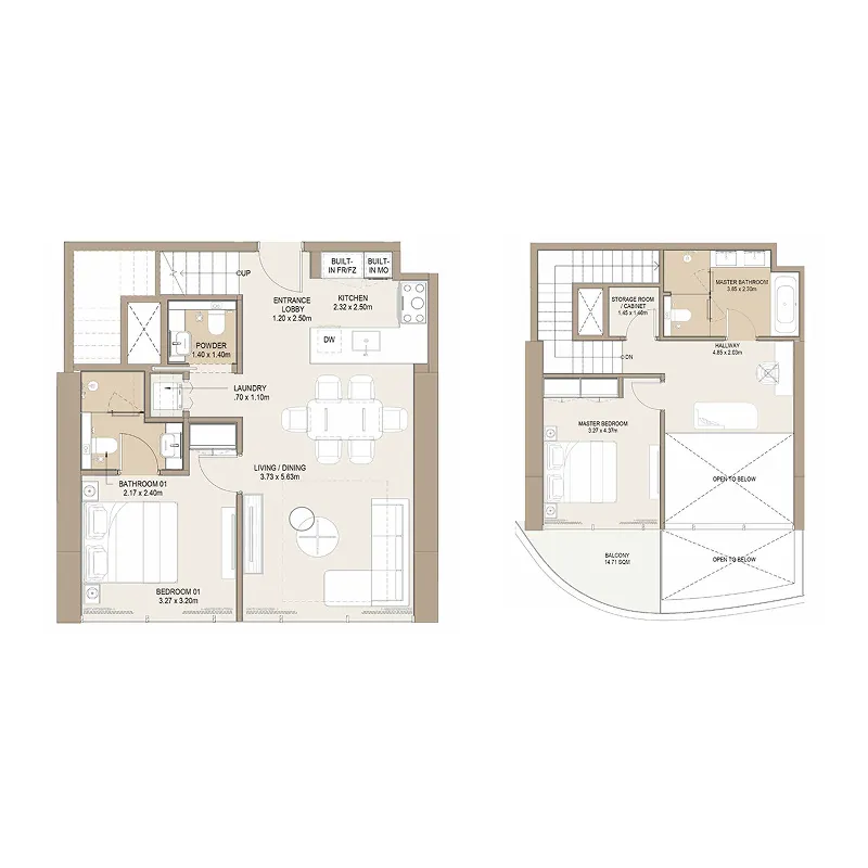 2 bed