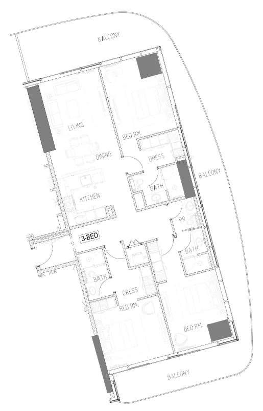 3 bed