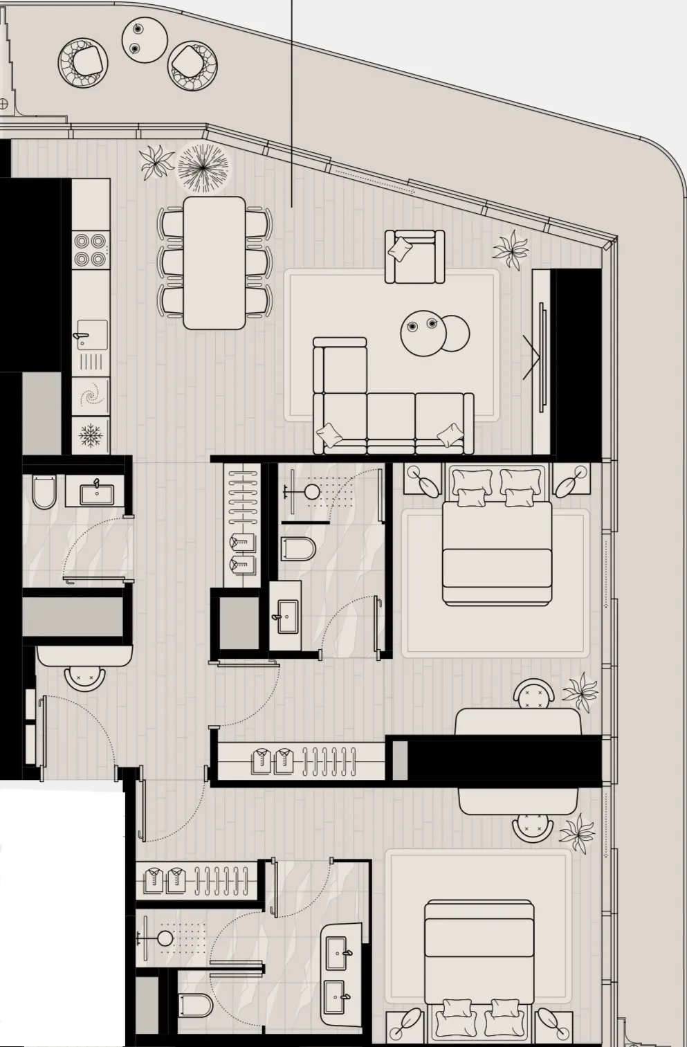 2 bed