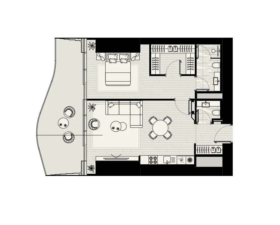 1 bed