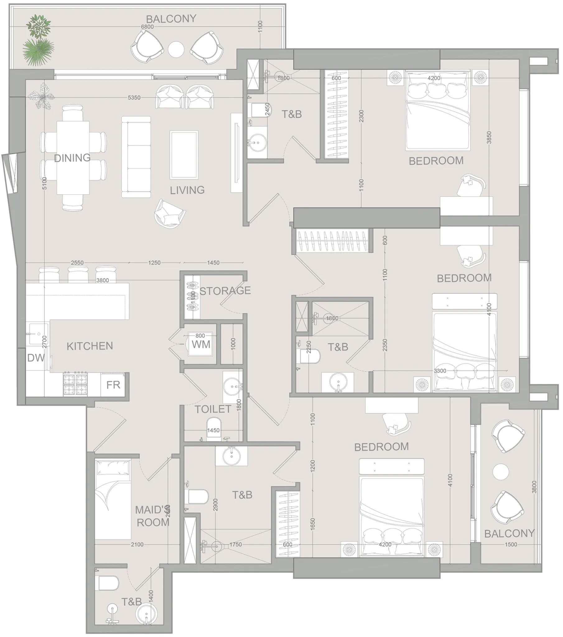 3 bed