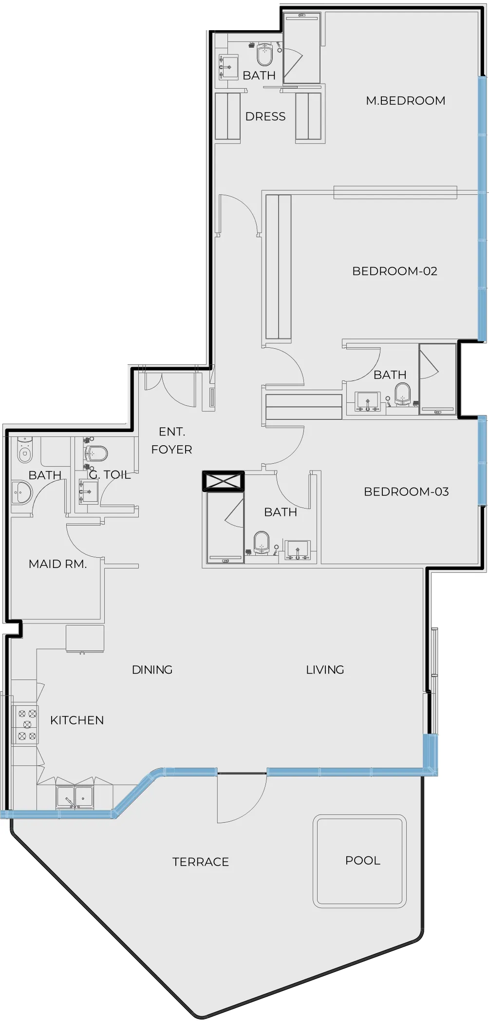 3 bed