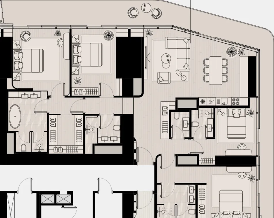 4 bed
