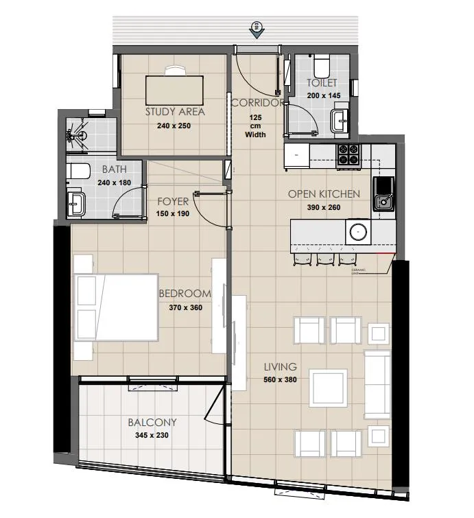 1 bed