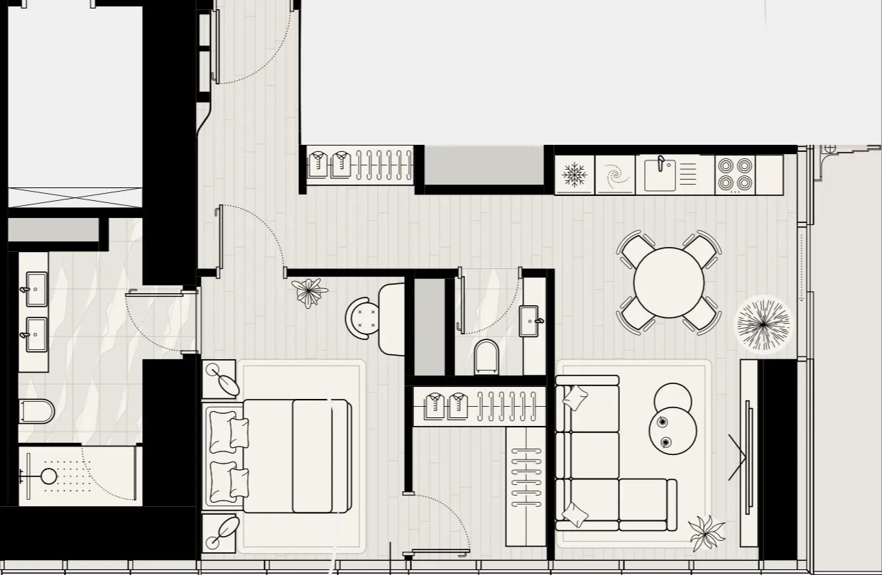 1 bed