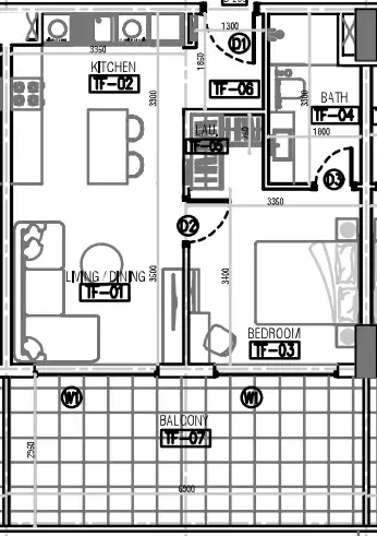 1 bed