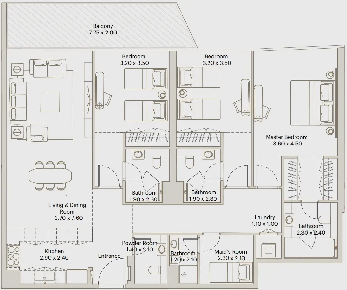 3 bed