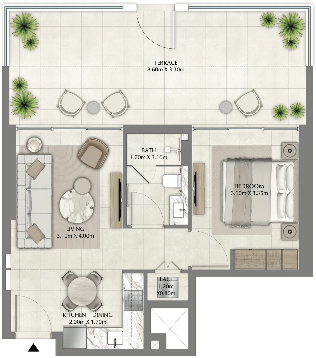 1 bed