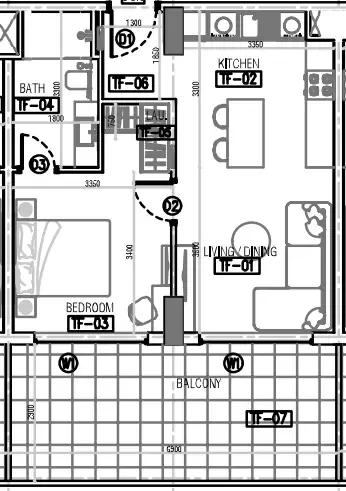 1 bed