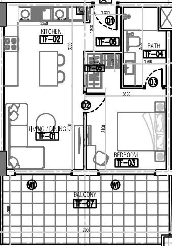 1 bed
