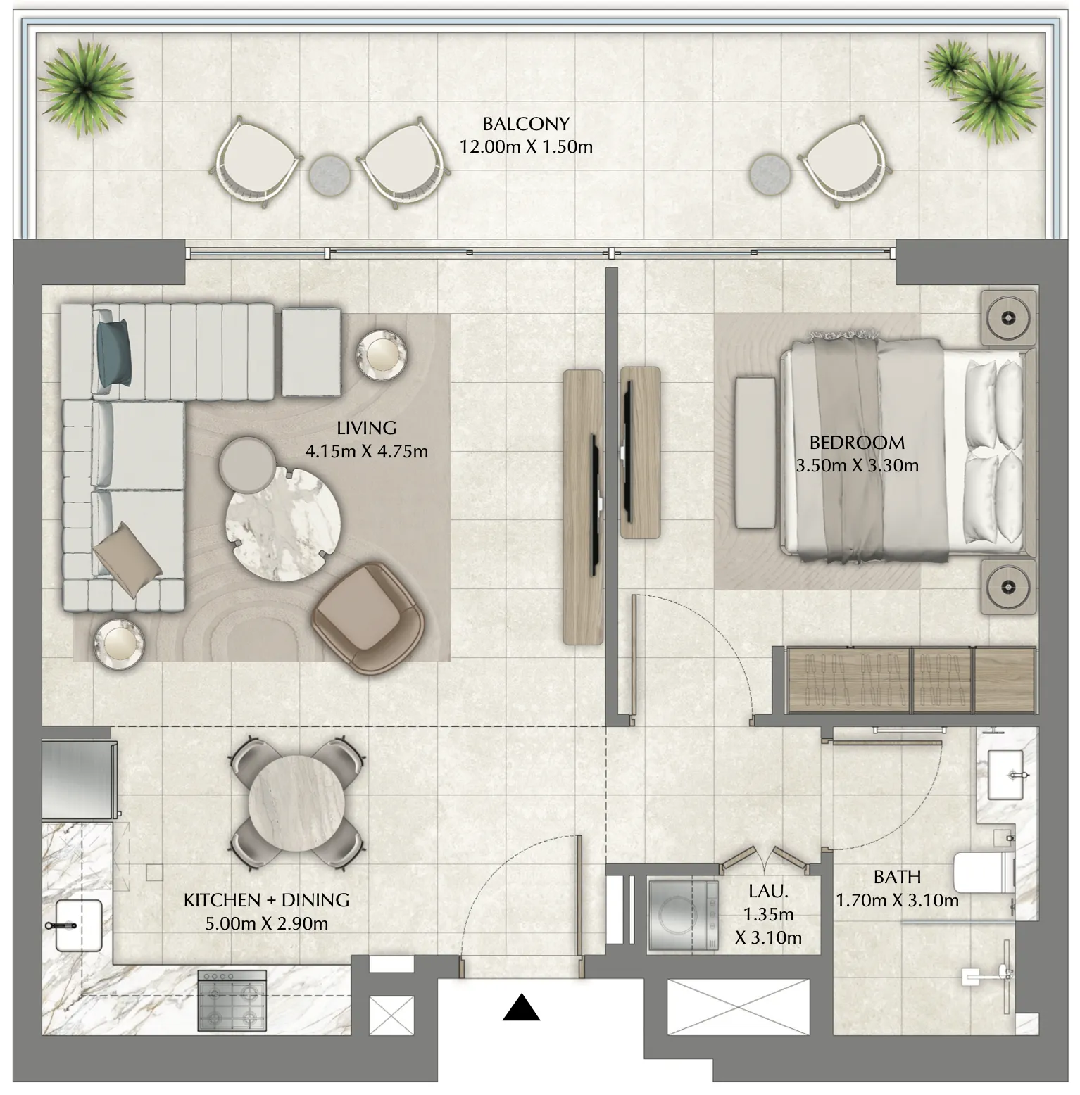 1 bed