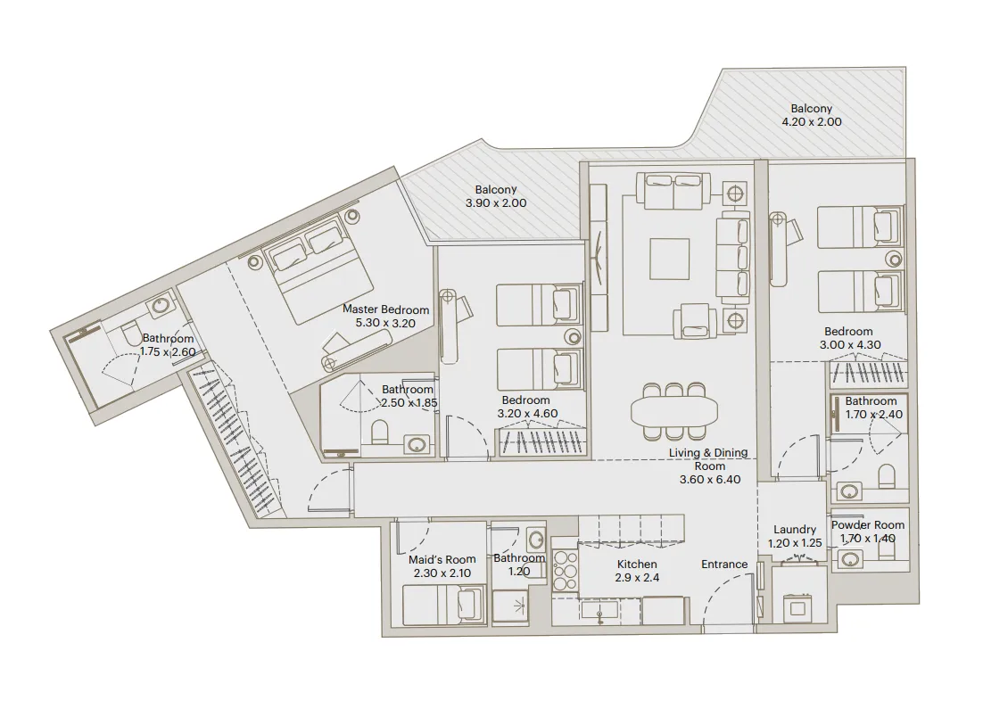 3 bed